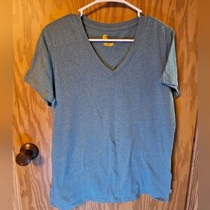 Carhartt Women's Blue V-Neck T-Shirt